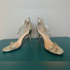 Lulu’s Gold Strappy Heeled Sandals